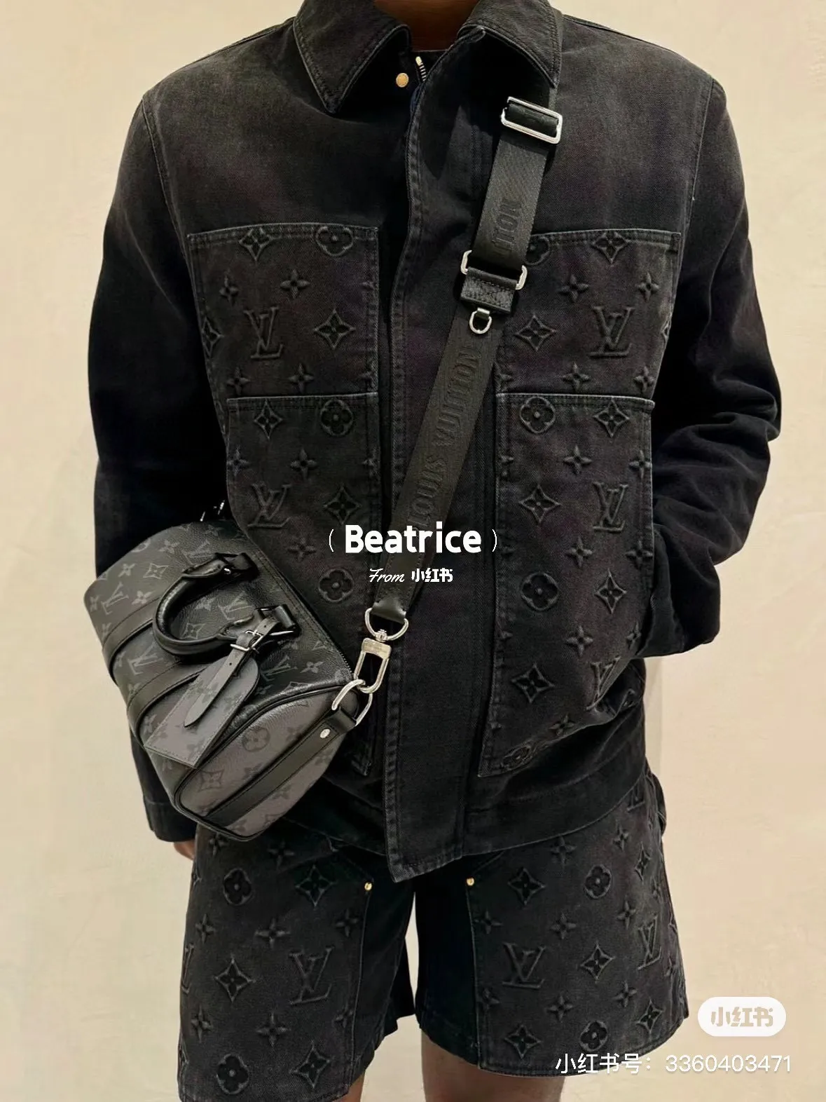 Louis Vuitton Floral Embossed Wash Denim Jacket
